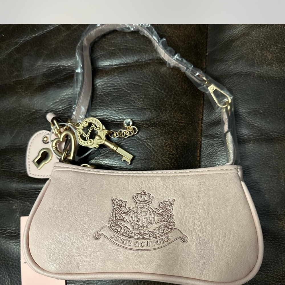 Juicy Couture Pale Pink Leather Mini Shoulder Bag